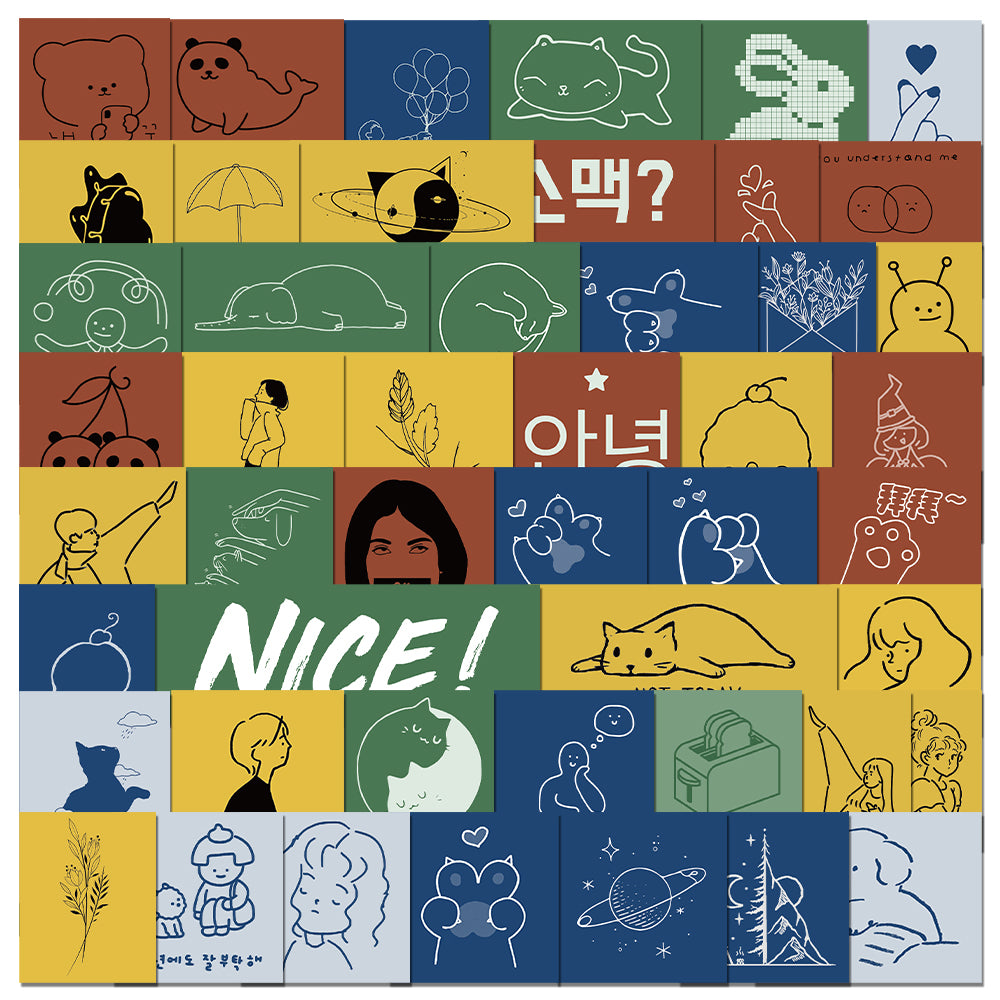 45pcs Drawing Ins Stickers