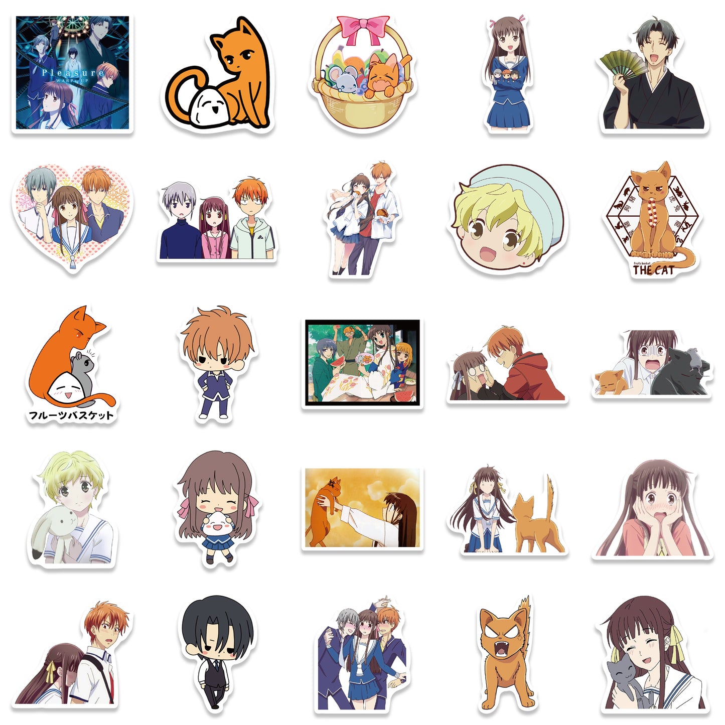 50pcs Fruits Basket 1 Stickers