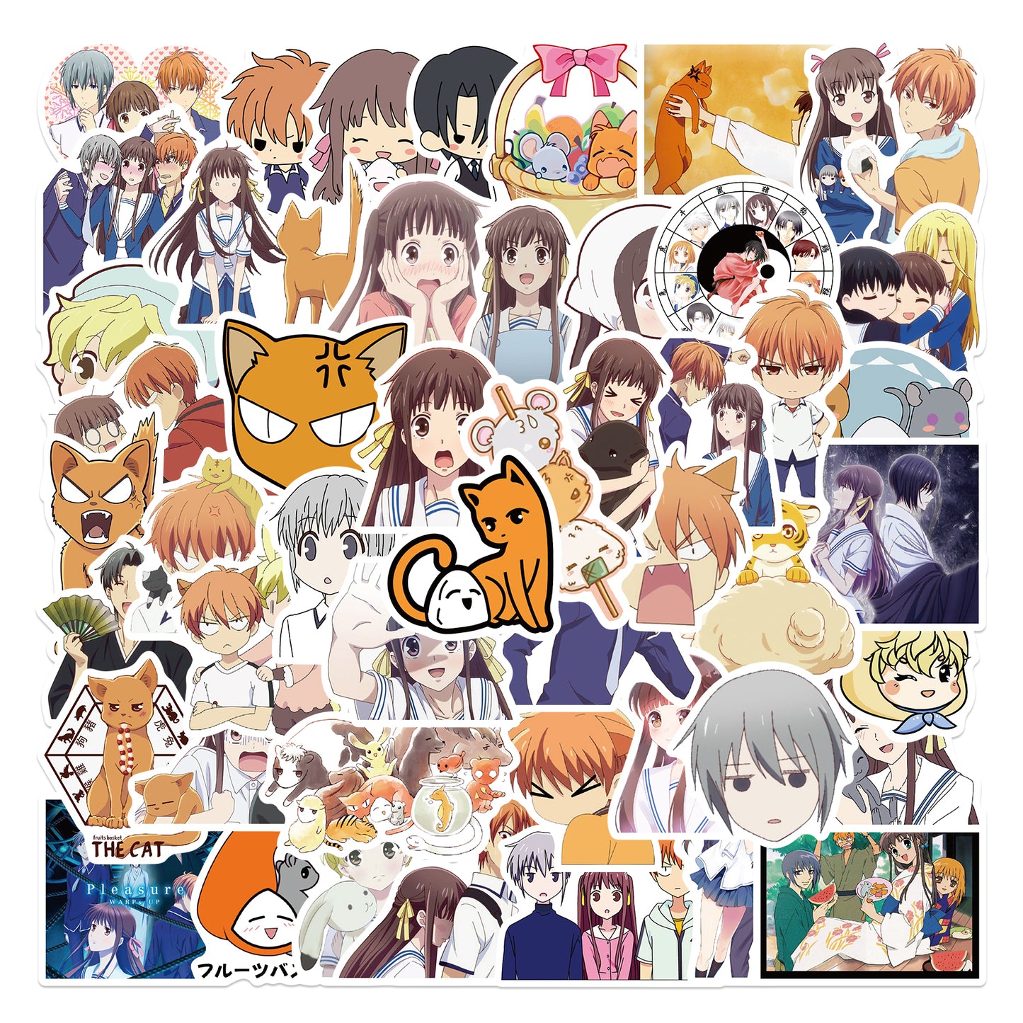 50pcs Fruits Basket 1 Stickers