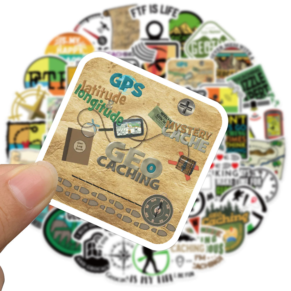 50pcs Geocaching Outdoor Stickers