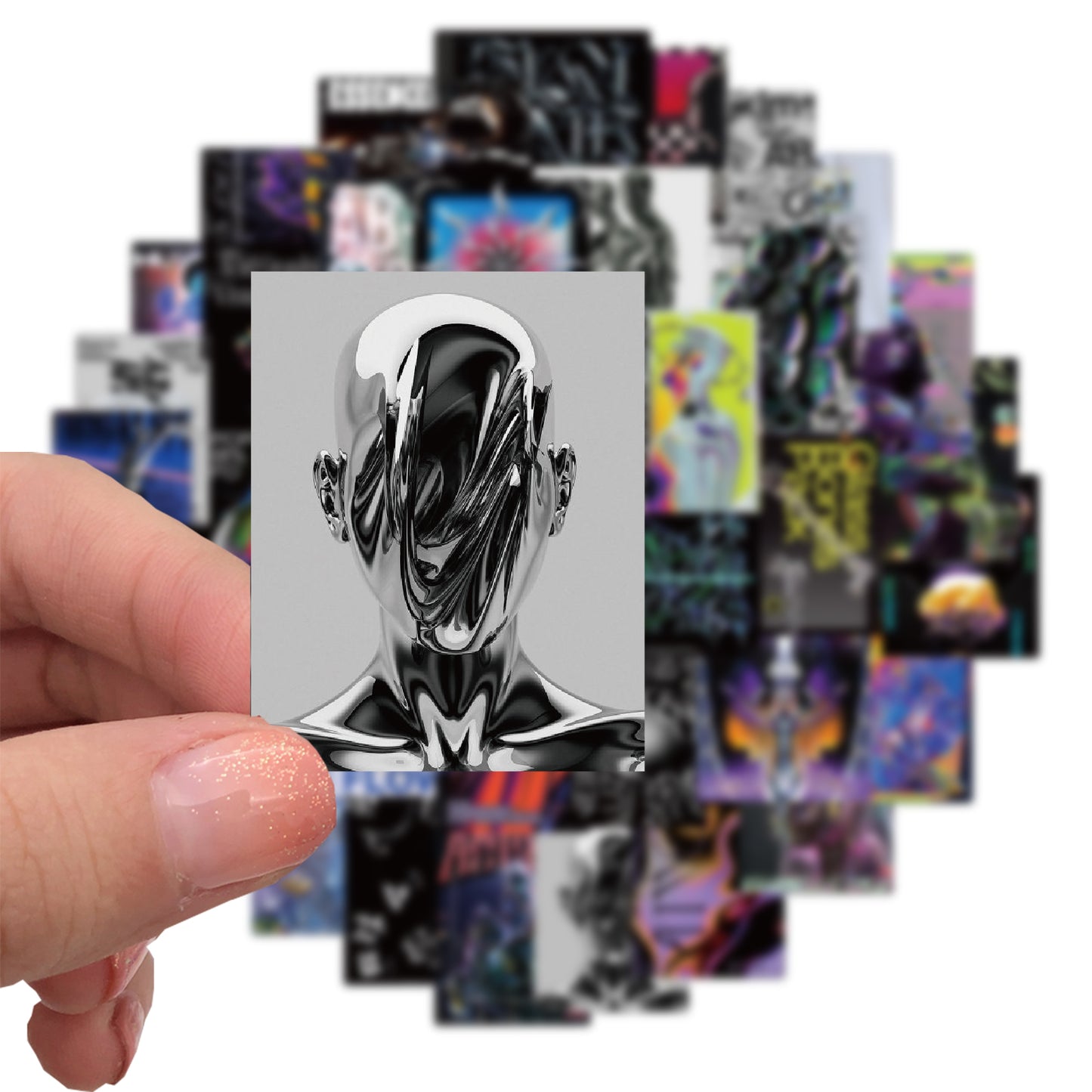 40pcs Acid Graphic 1 Stickers
