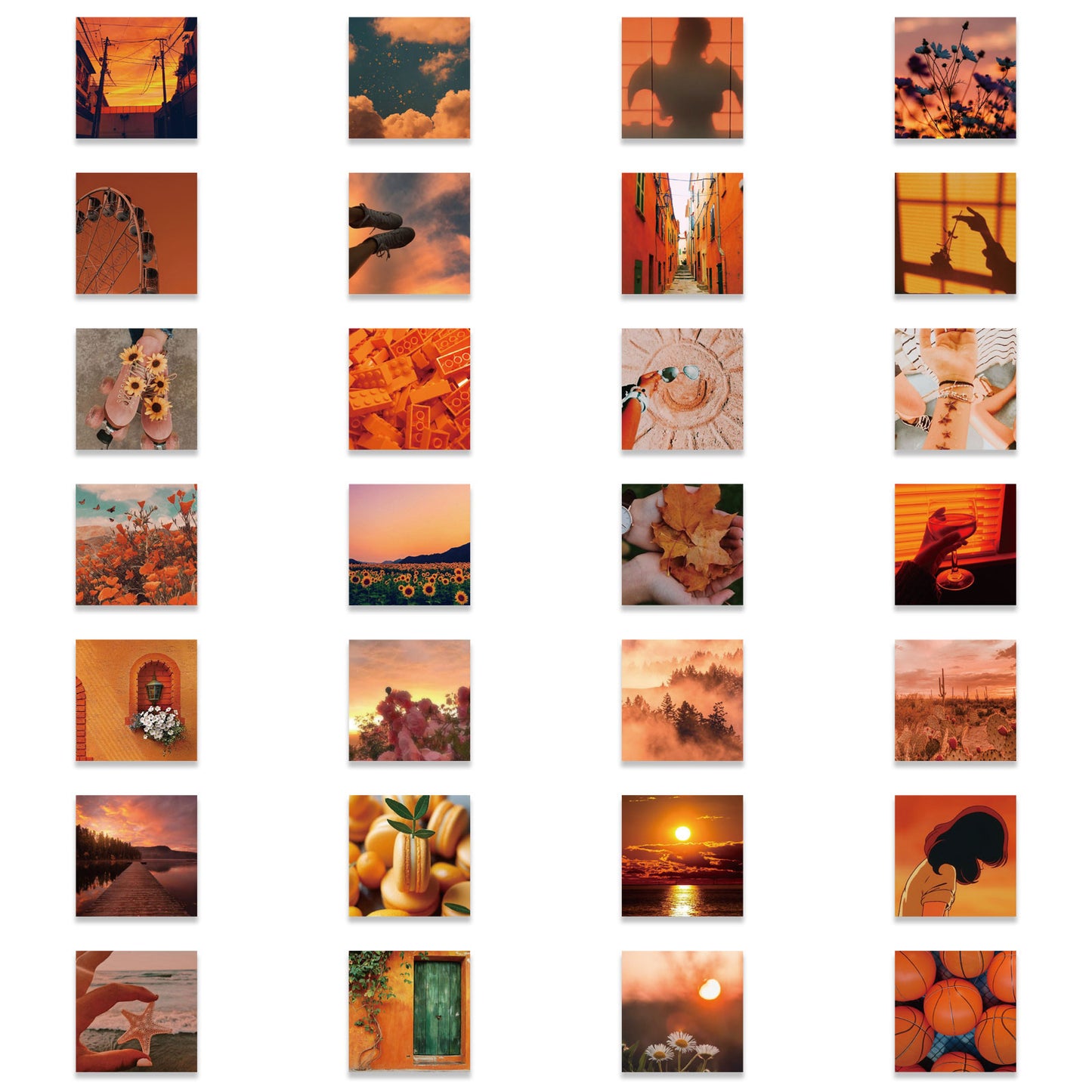 56pcs Sunset View Stickers