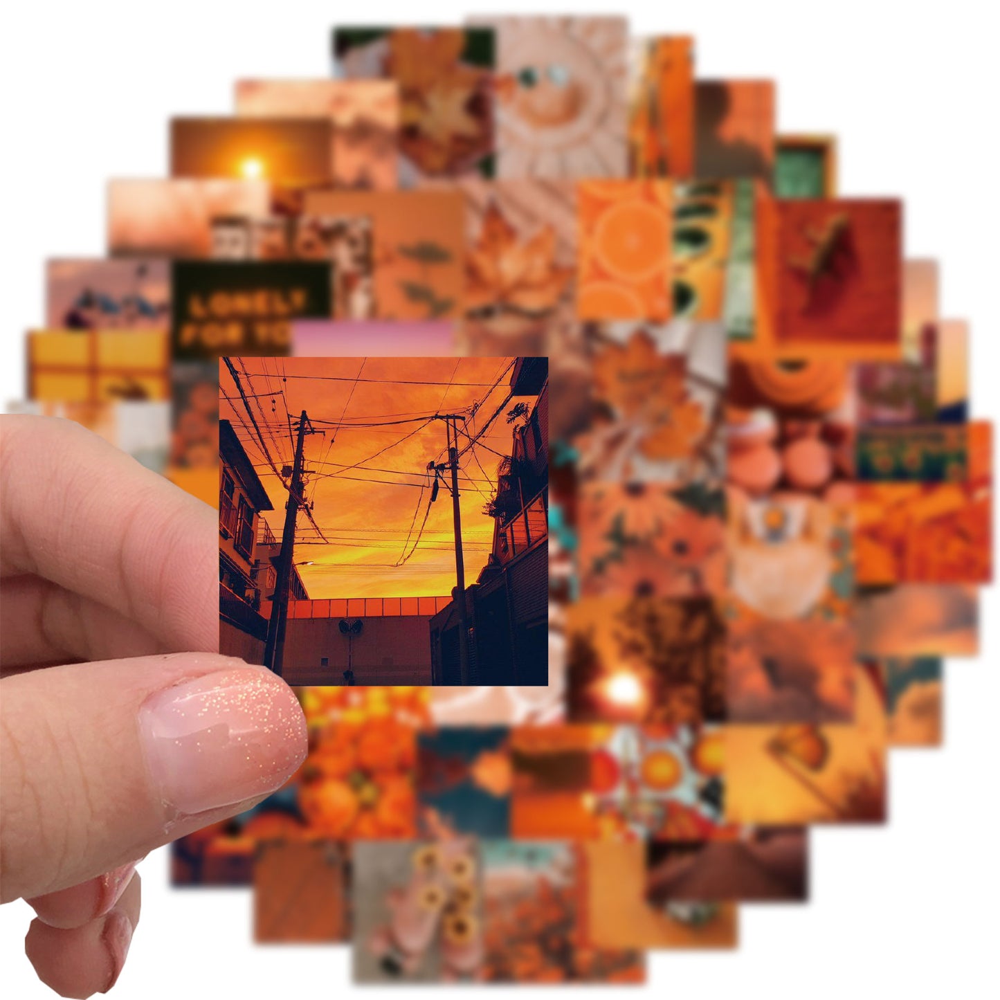 56pcs Sunset View Stickers