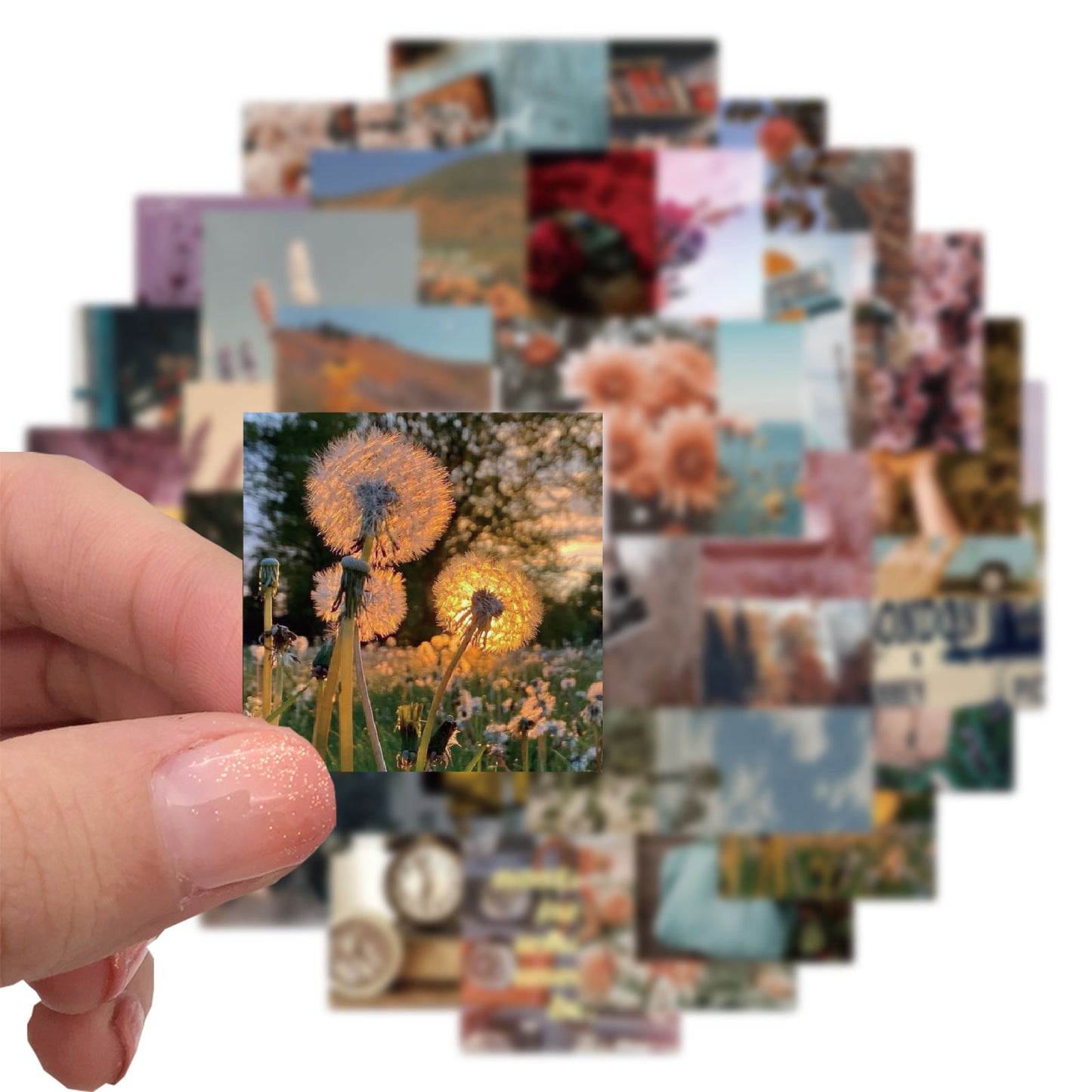56pcs Retro Landscape Stickers