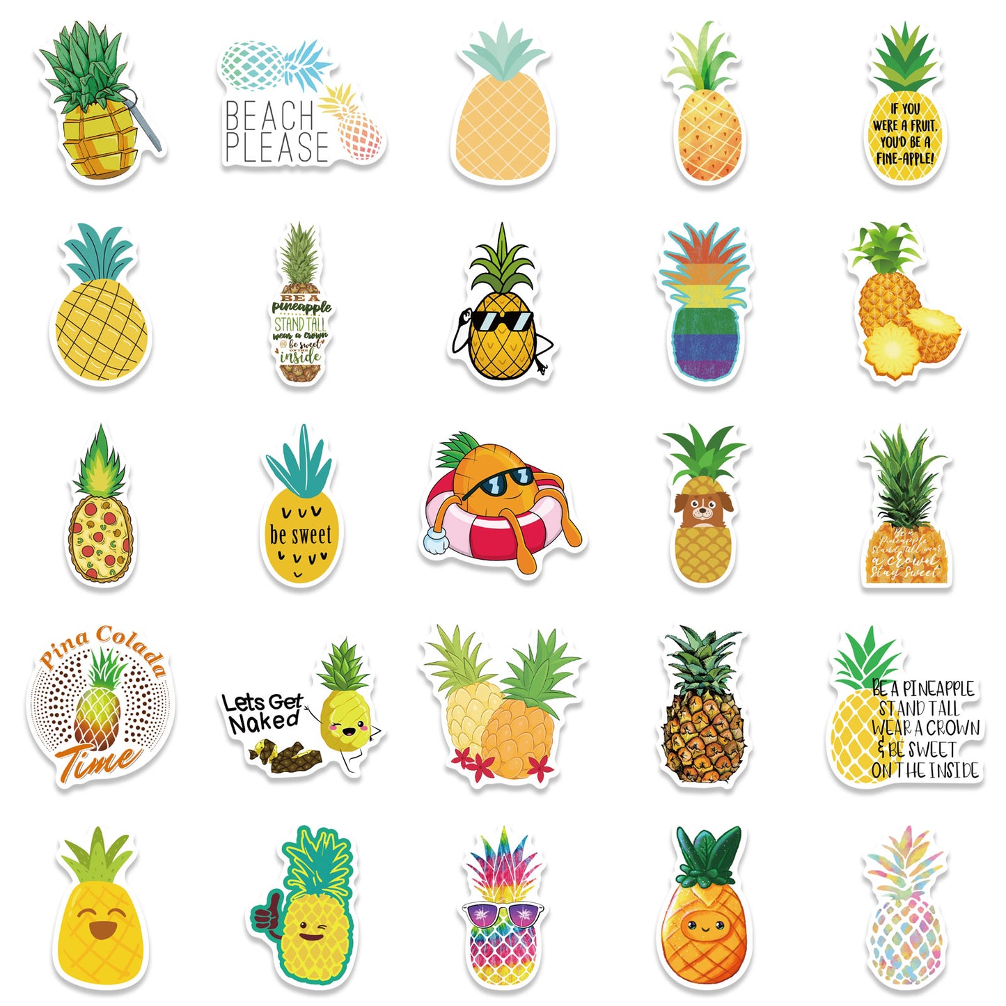 50pcs Pineapple 1 Stickers