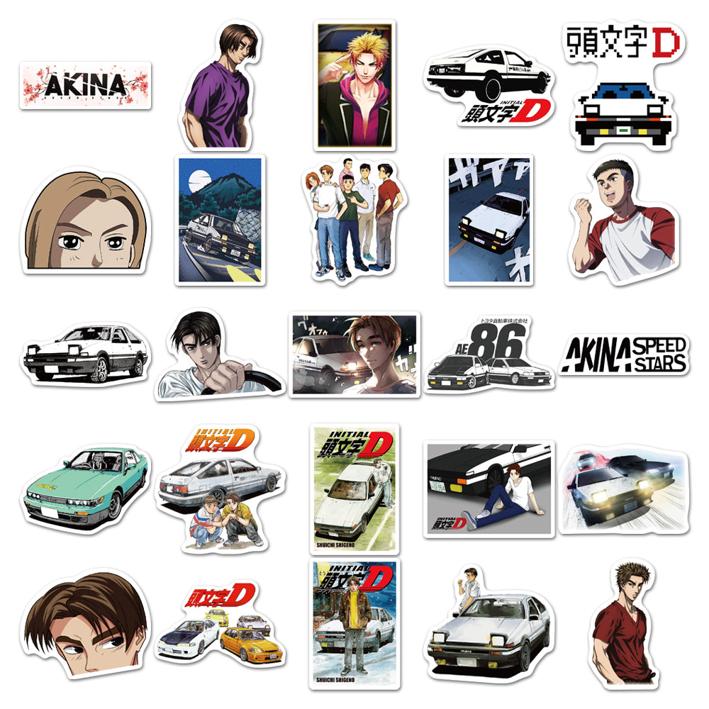 50pcs Initial D 1 Stickers