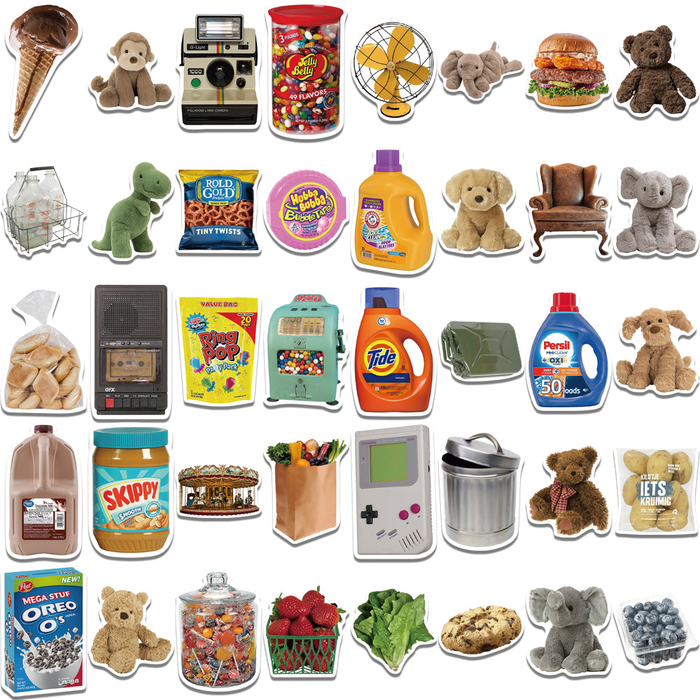 40pcs Retro Goods Stickers