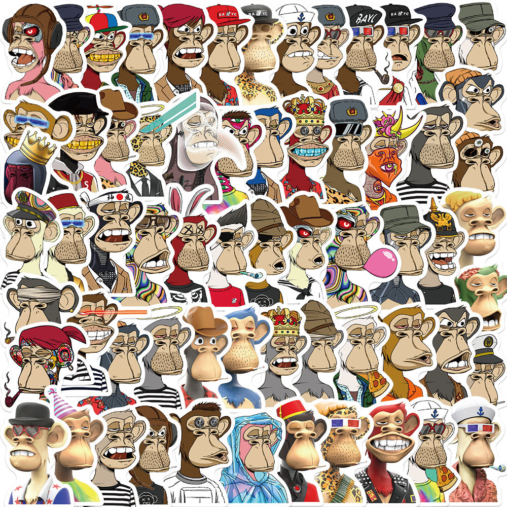 50pcs Bored Ape Yacht Club Stickers