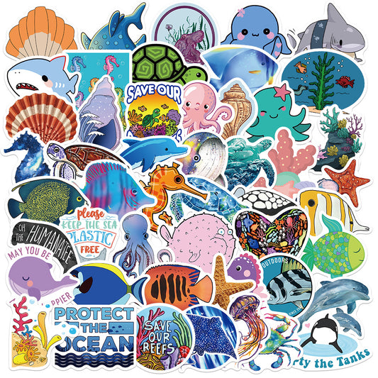 50pcs Marine Animals 2 Stickers