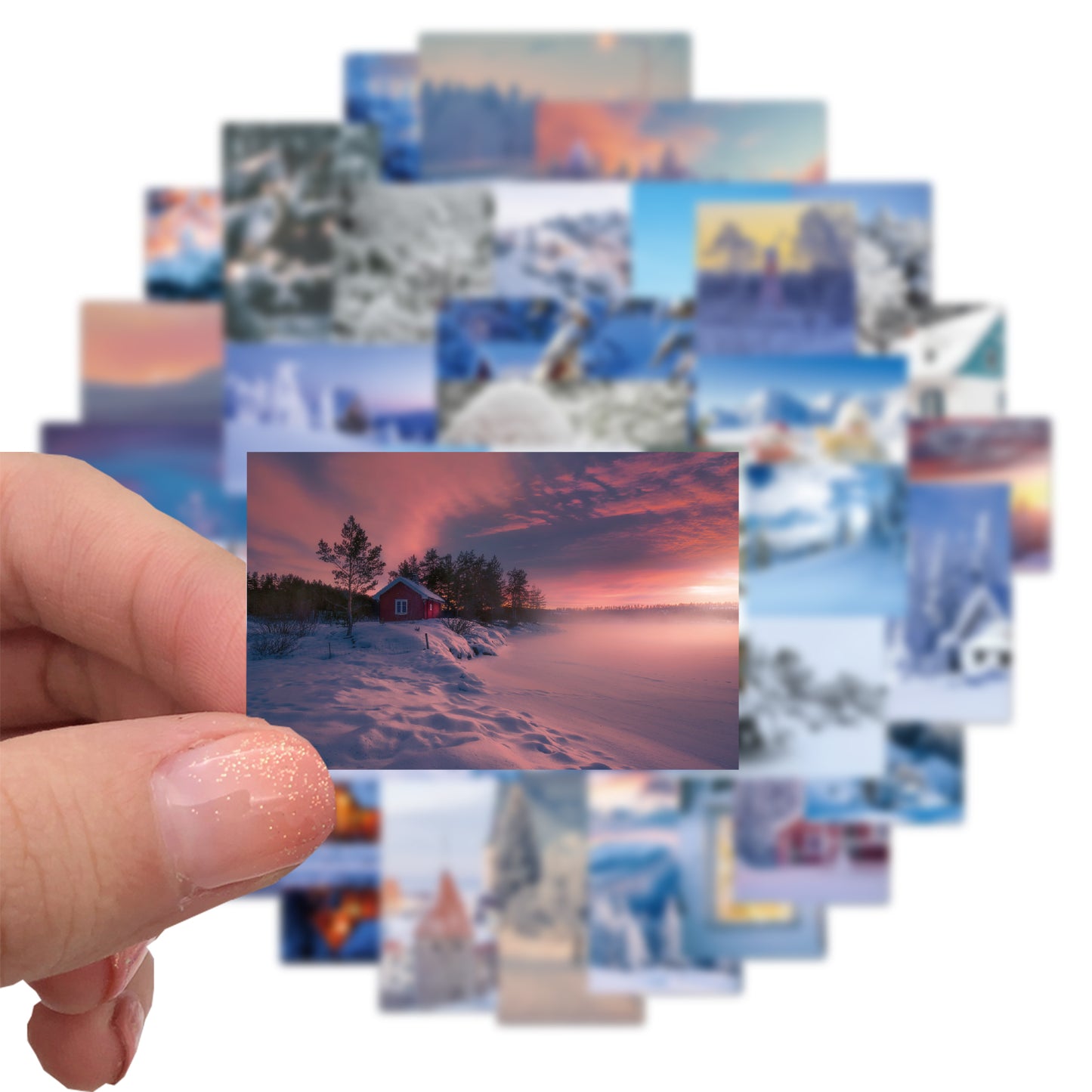 50pcs Snow Scenes Stickers