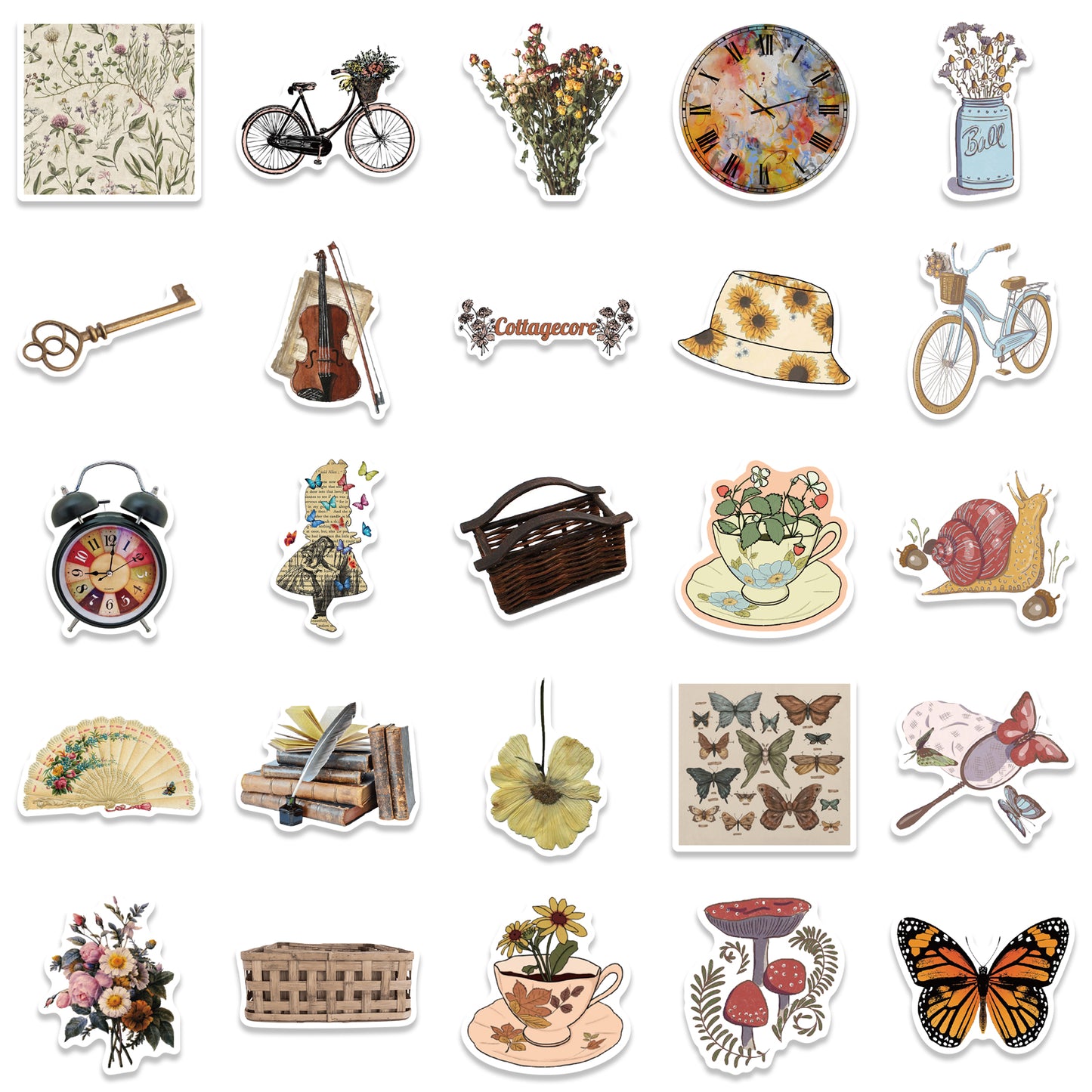 50pcs Retro Vintage Art 1 Stickers