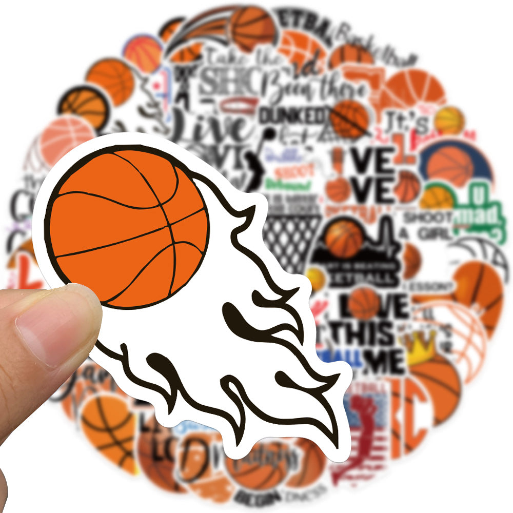 50pcs Basketball Slogan Stickers