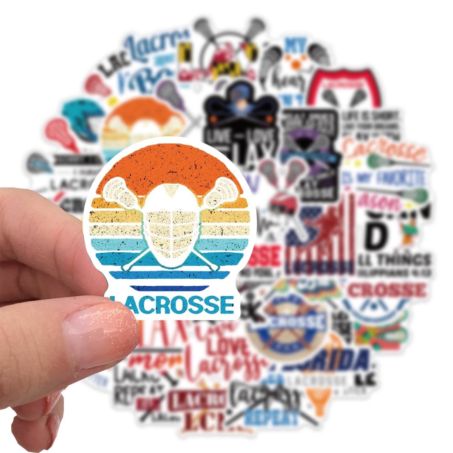 50pcs Lacrosse Stickers