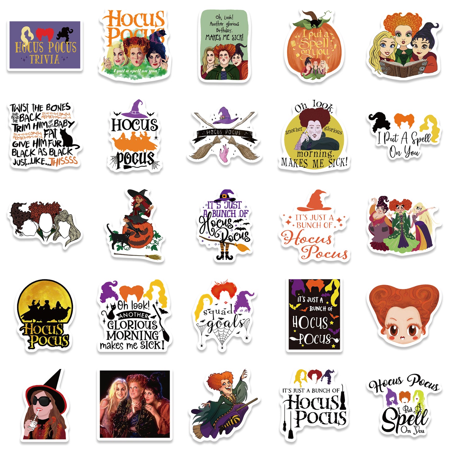 50pcs Hocus Pocus 1 Stickers