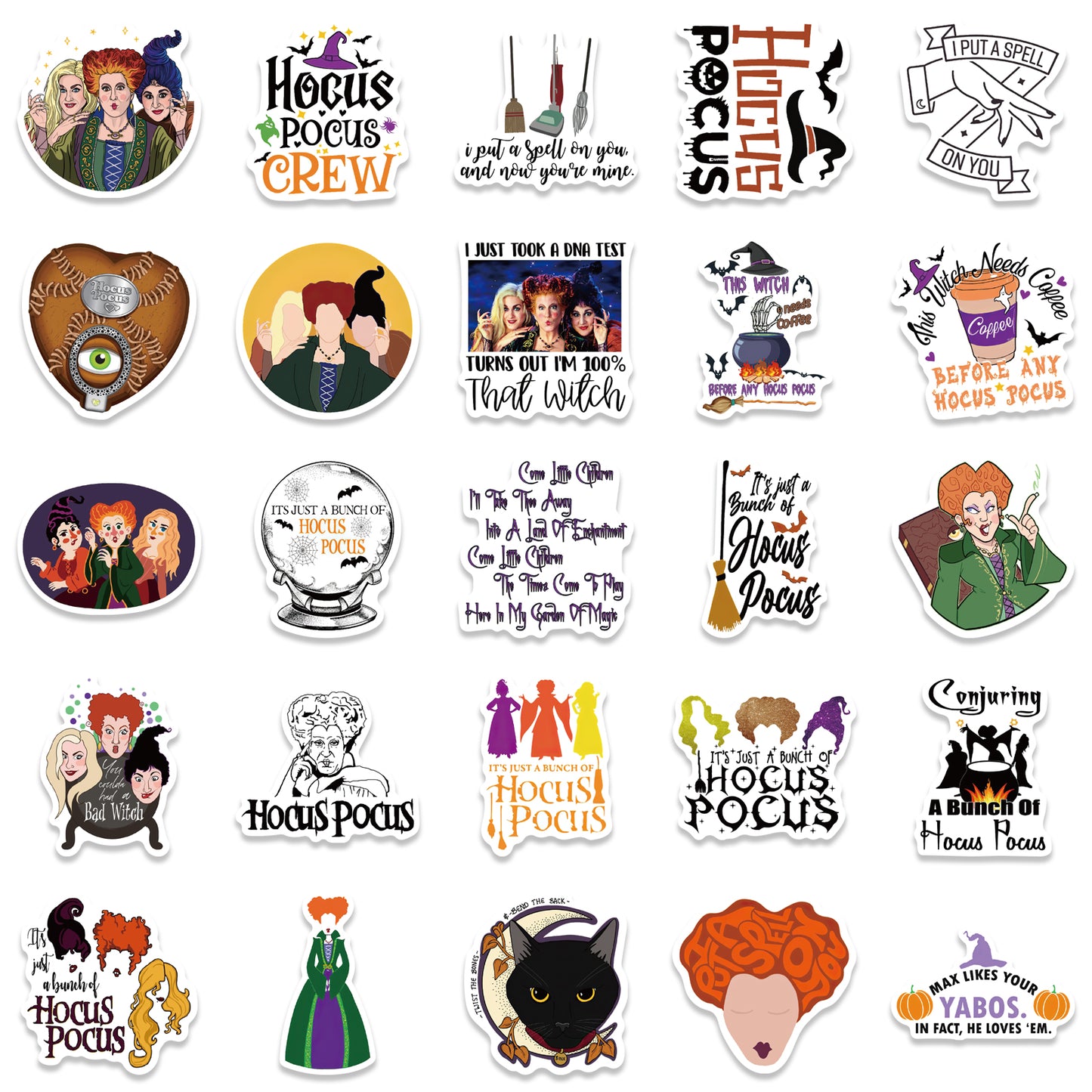 50pcs Hocus Pocus 1 Stickers