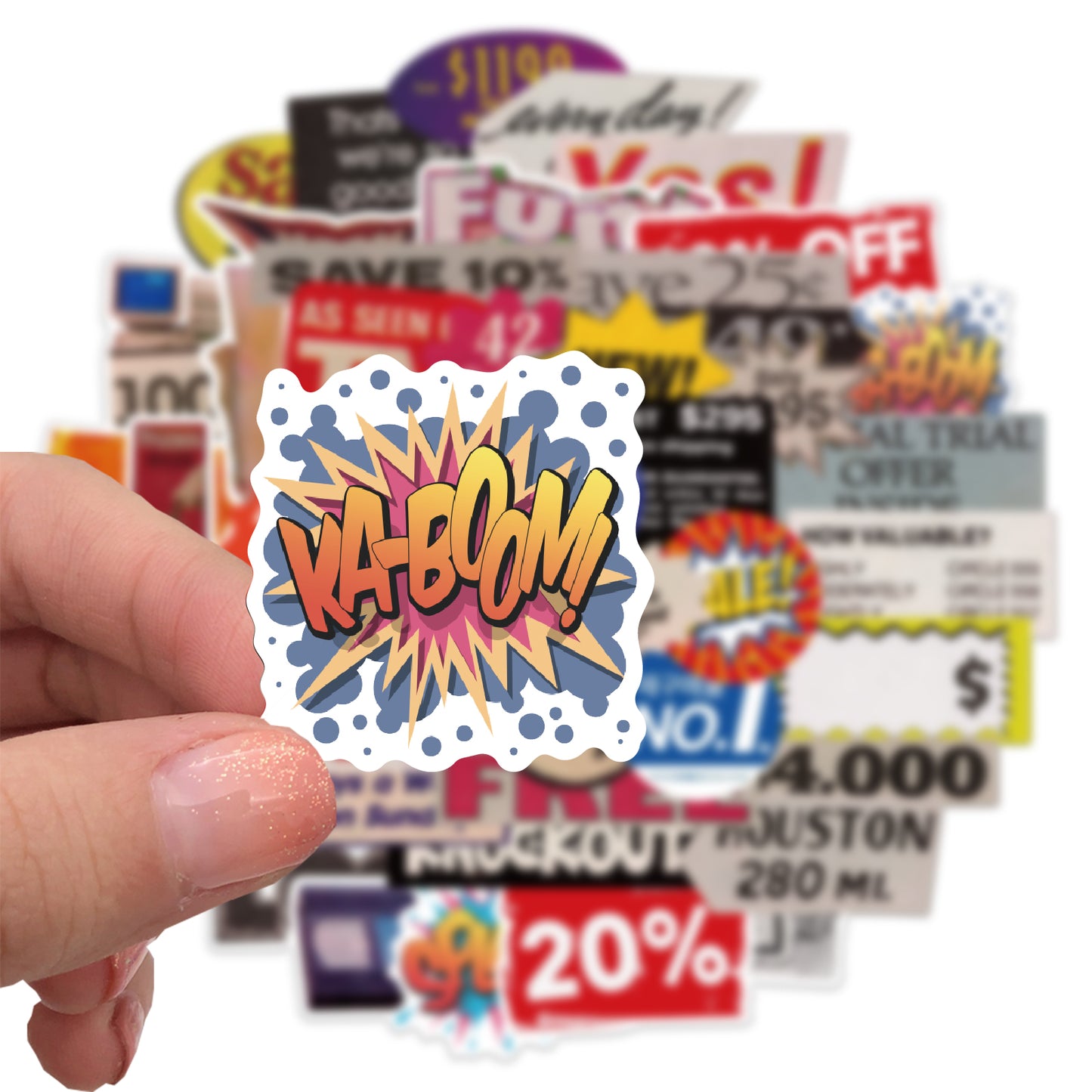 50pcs Pop Art Stickers
