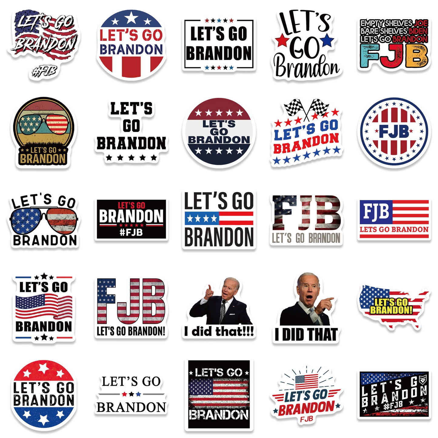 50pcs Let's Go Brandon Stickers