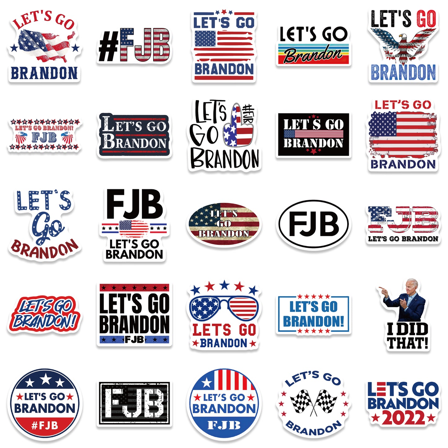 50pcs Let's Go Brandon Stickers