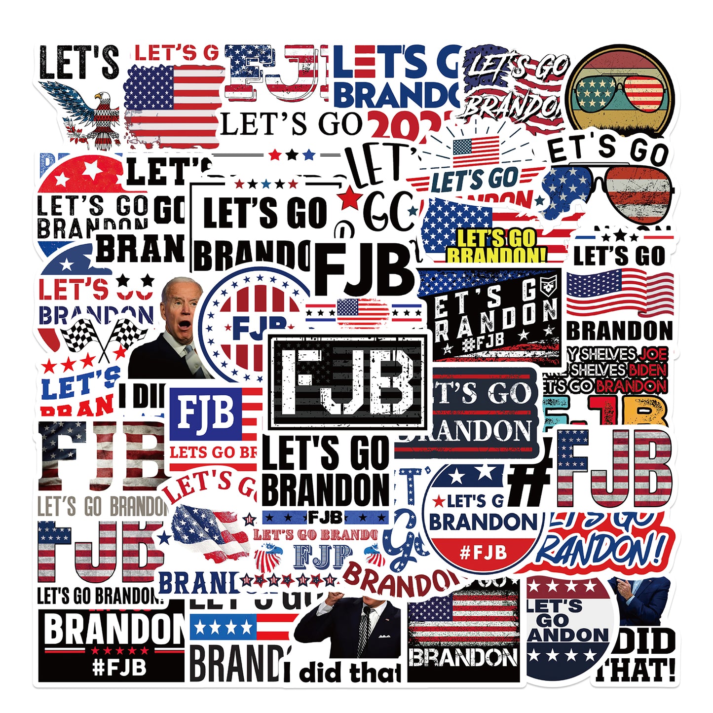 50pcs Let's Go Brandon Stickers