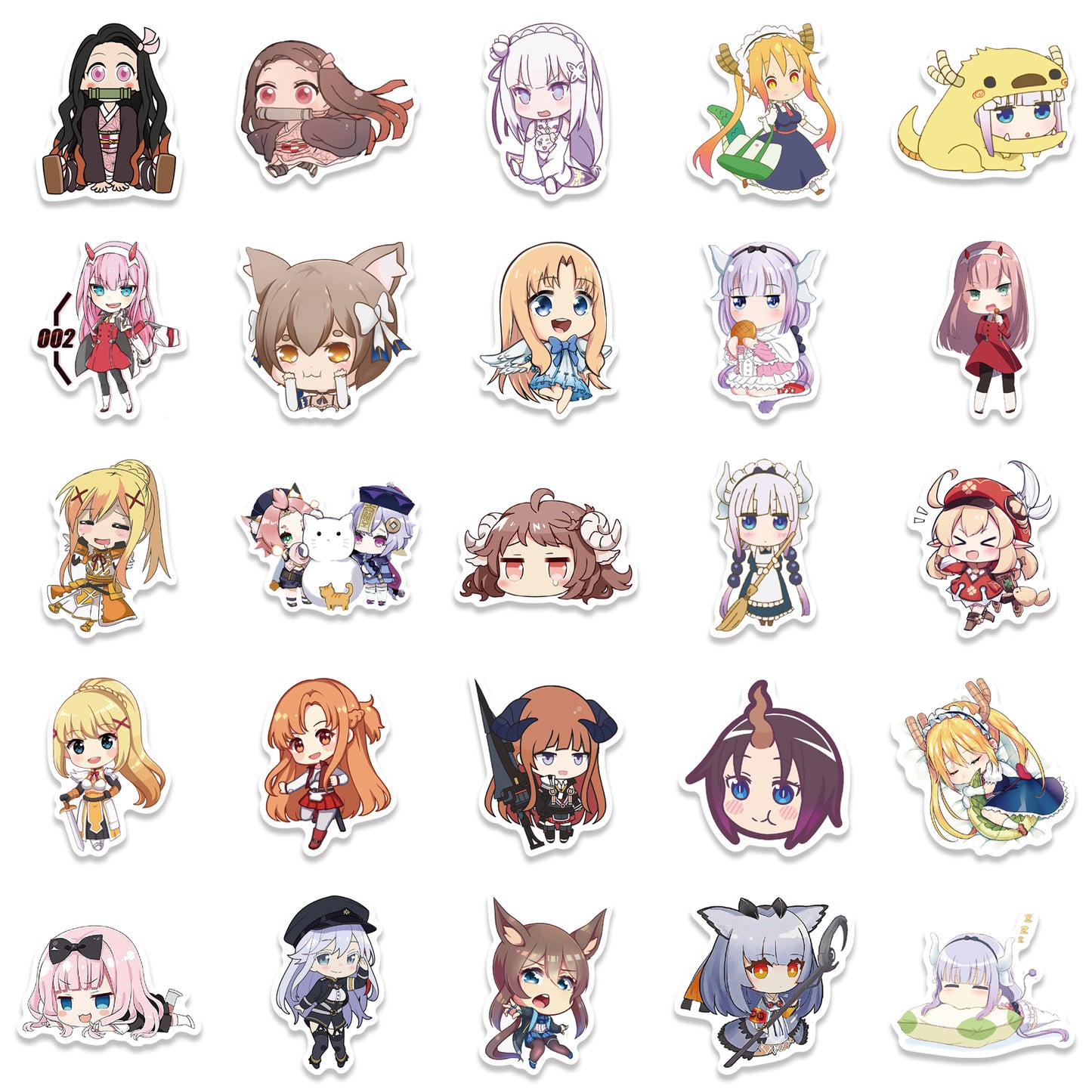 50pcs Anime Girls Stickers