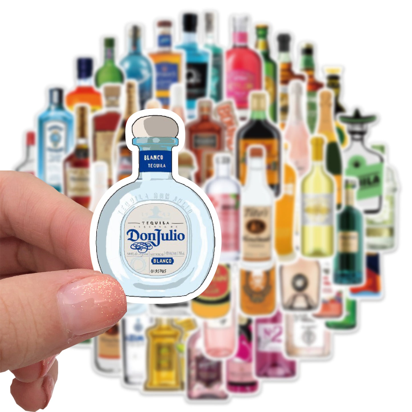 50pcs Wine beer Stickers