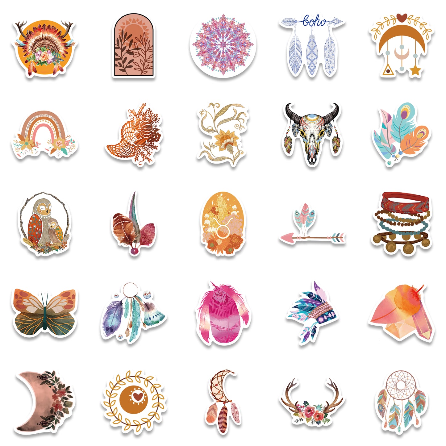 50pcs Bohemia Stickers
