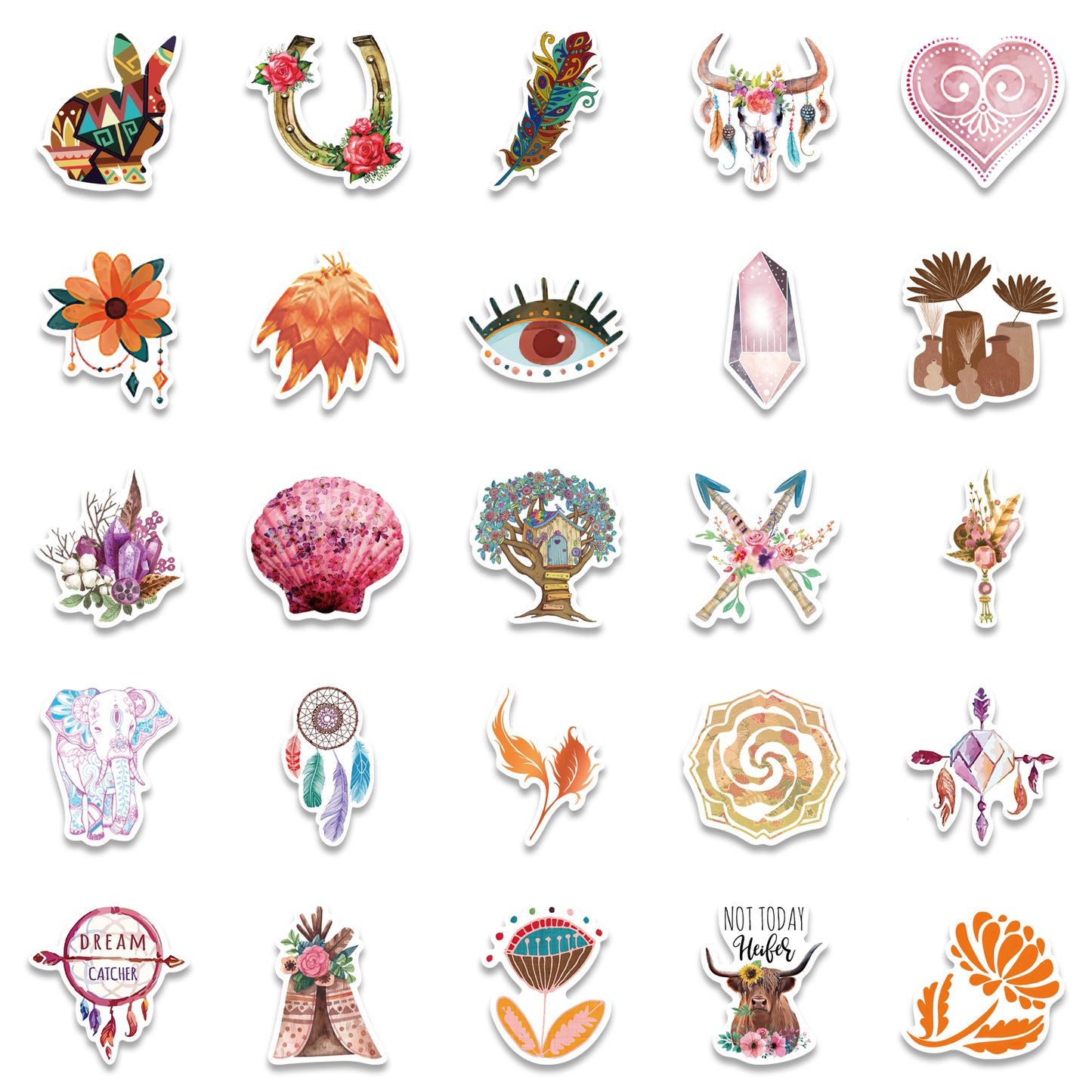 50pcs Bohemia Stickers