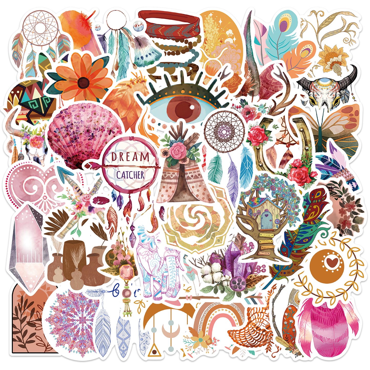 50pcs Bohemia Stickers