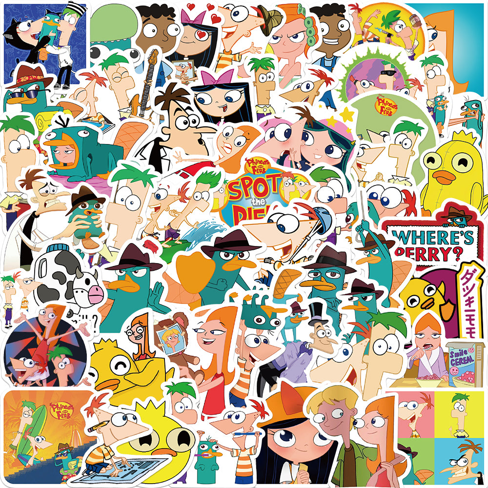 50pcs Phineas and Ferb Stickers