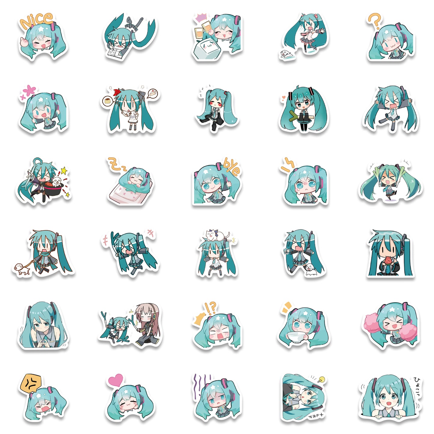 50pcs Hatsune Miku Stickers