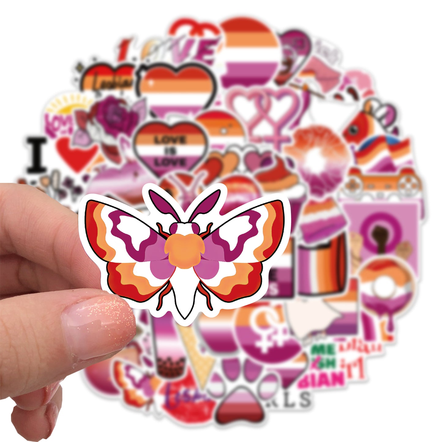50pcs Lesbian Love Stickers