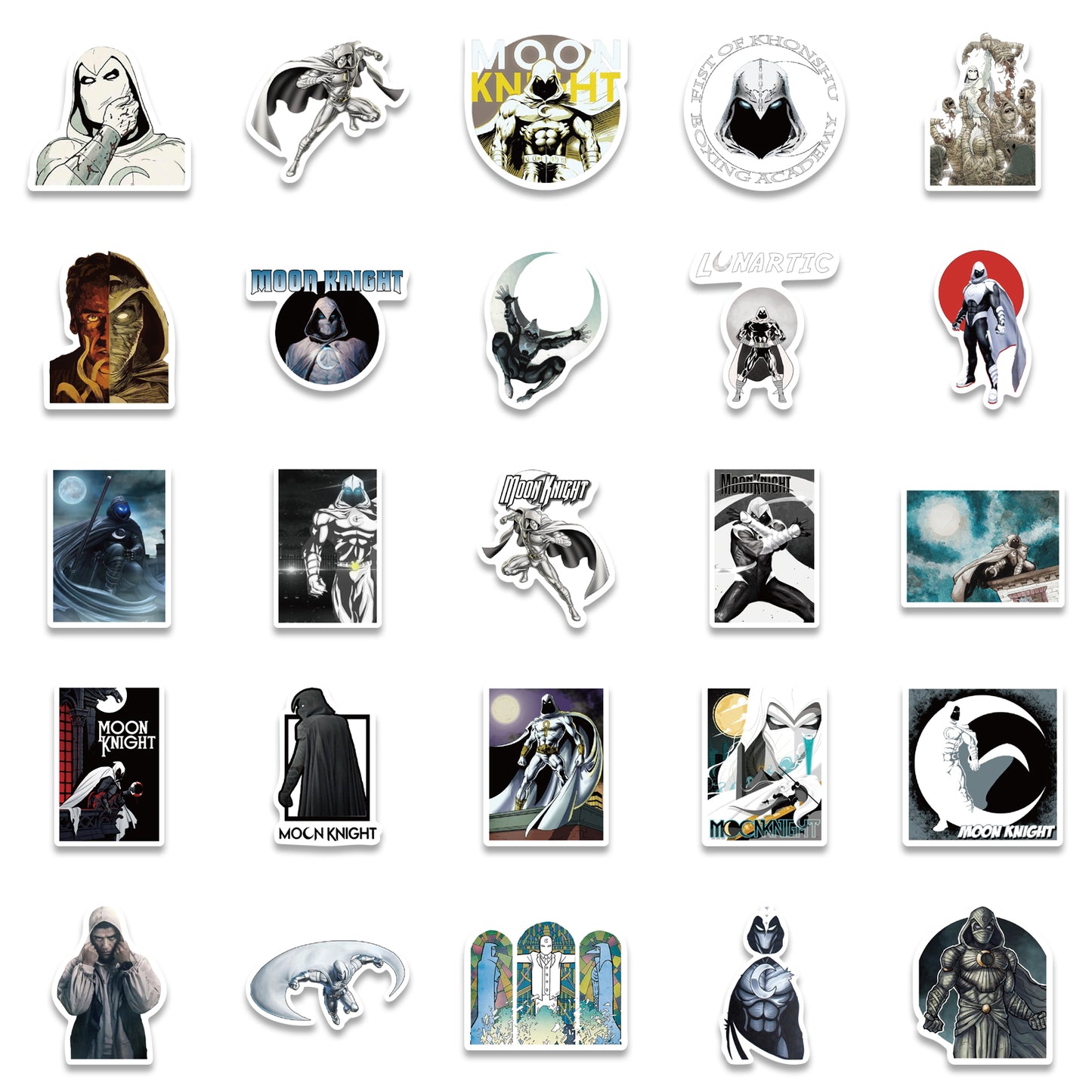 50pcs Moon Knight Stickers