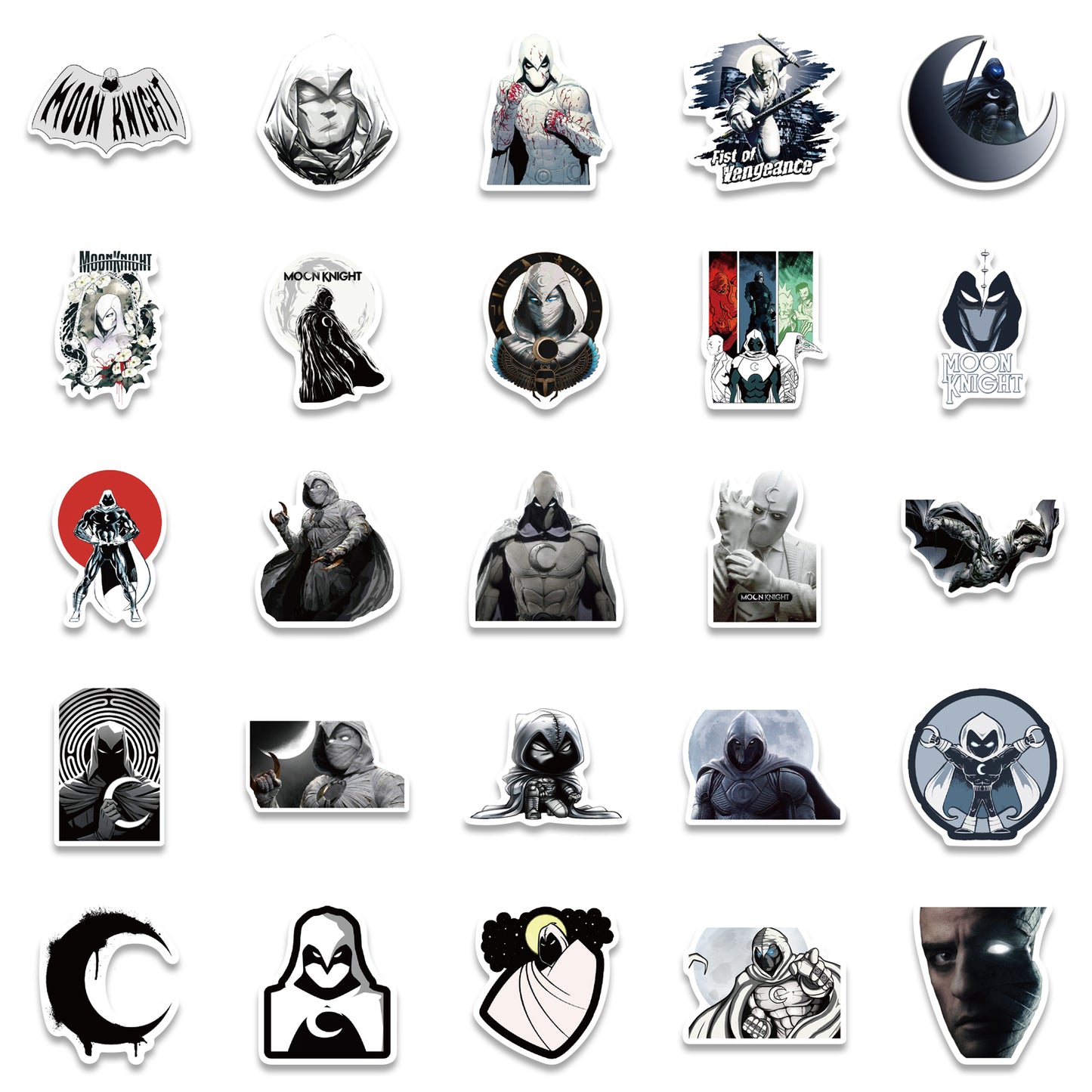 50pcs Moon Knight Stickers