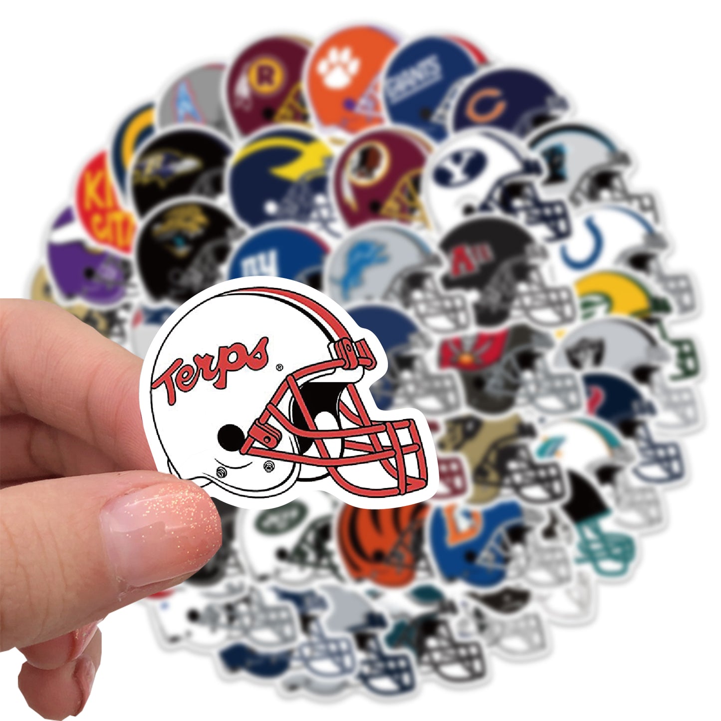 50pcs Rugby Helmets Stickers