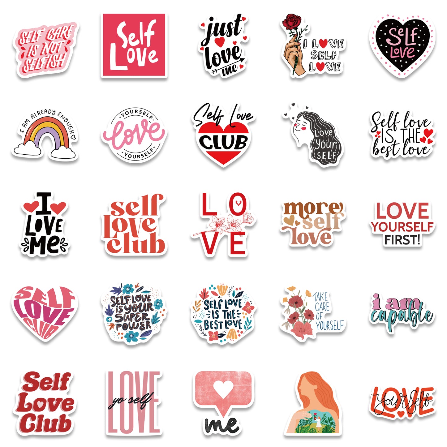 50pcs Self Love Stickers