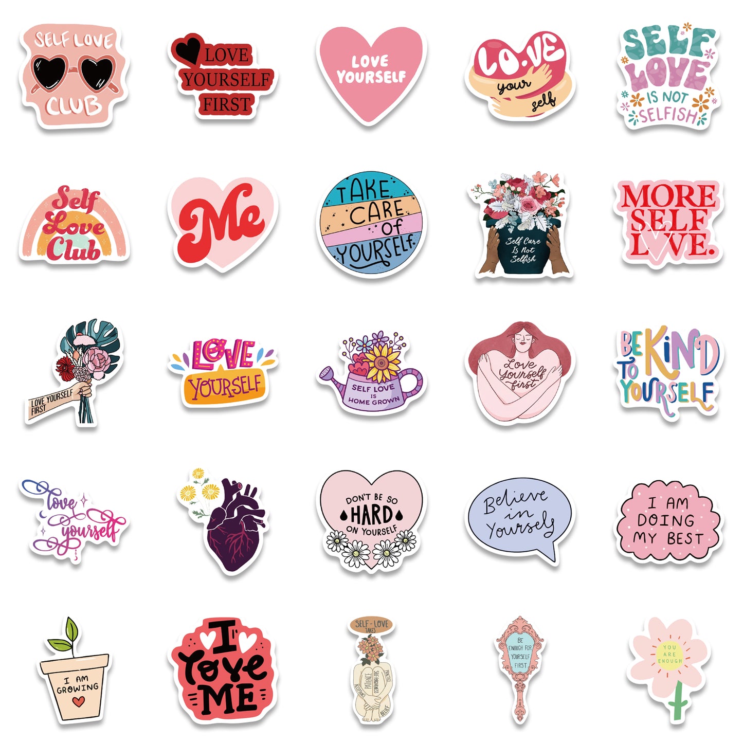 50pcs Self Love Stickers