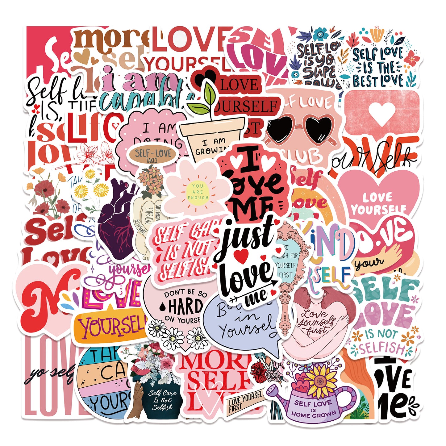 50pcs Self Love Stickers