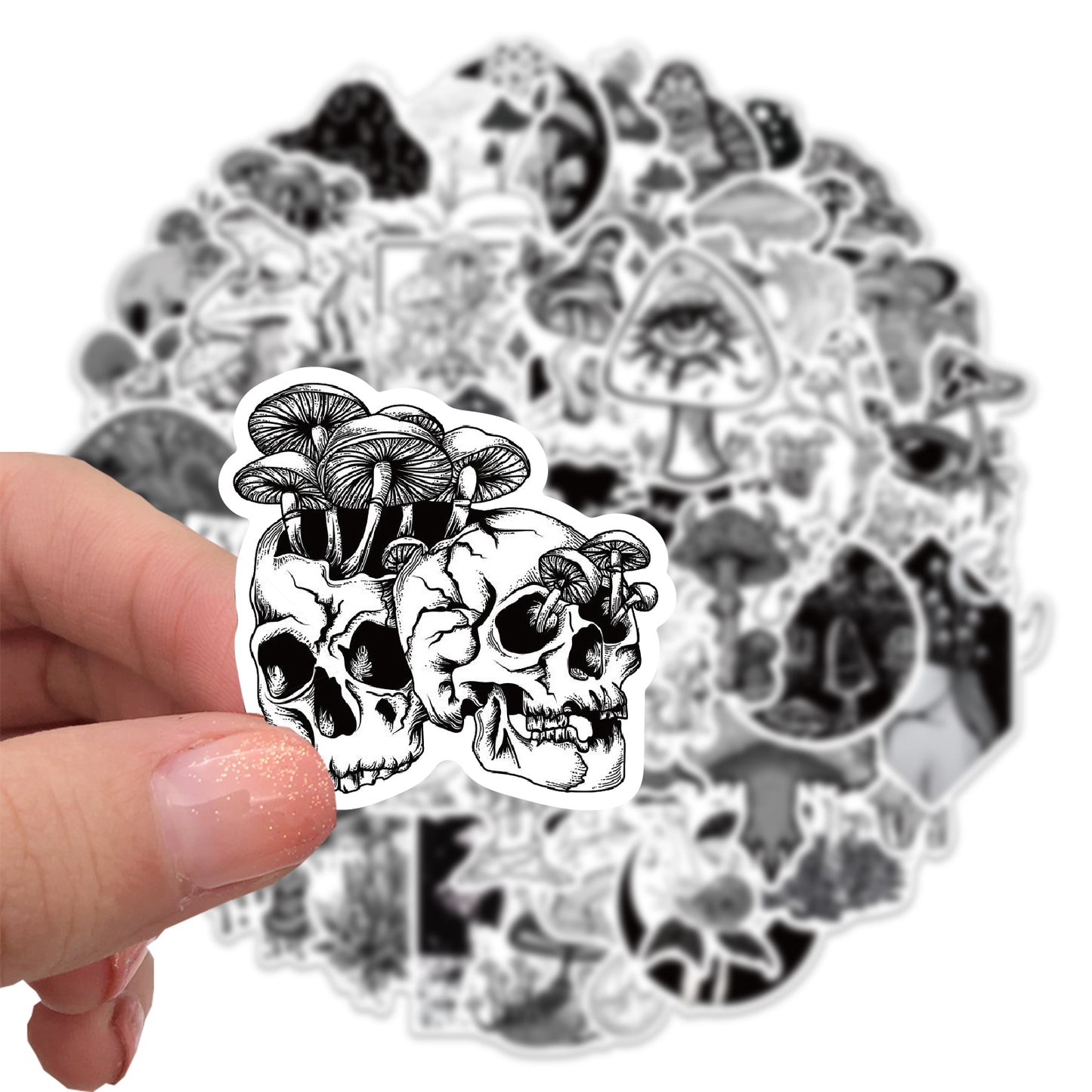 50pcs Gothic Mushroom Stickers
