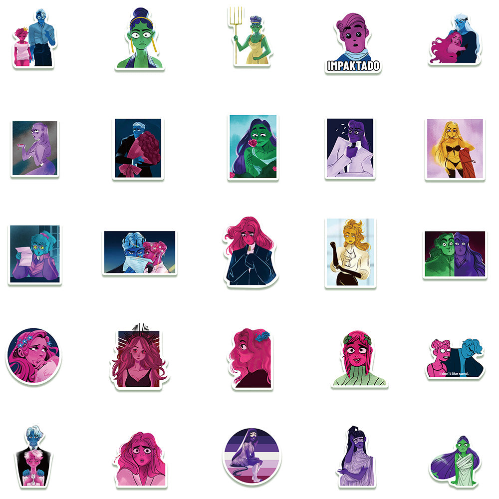 50pcs Lore Olympus TV Series Cartoon Stickers