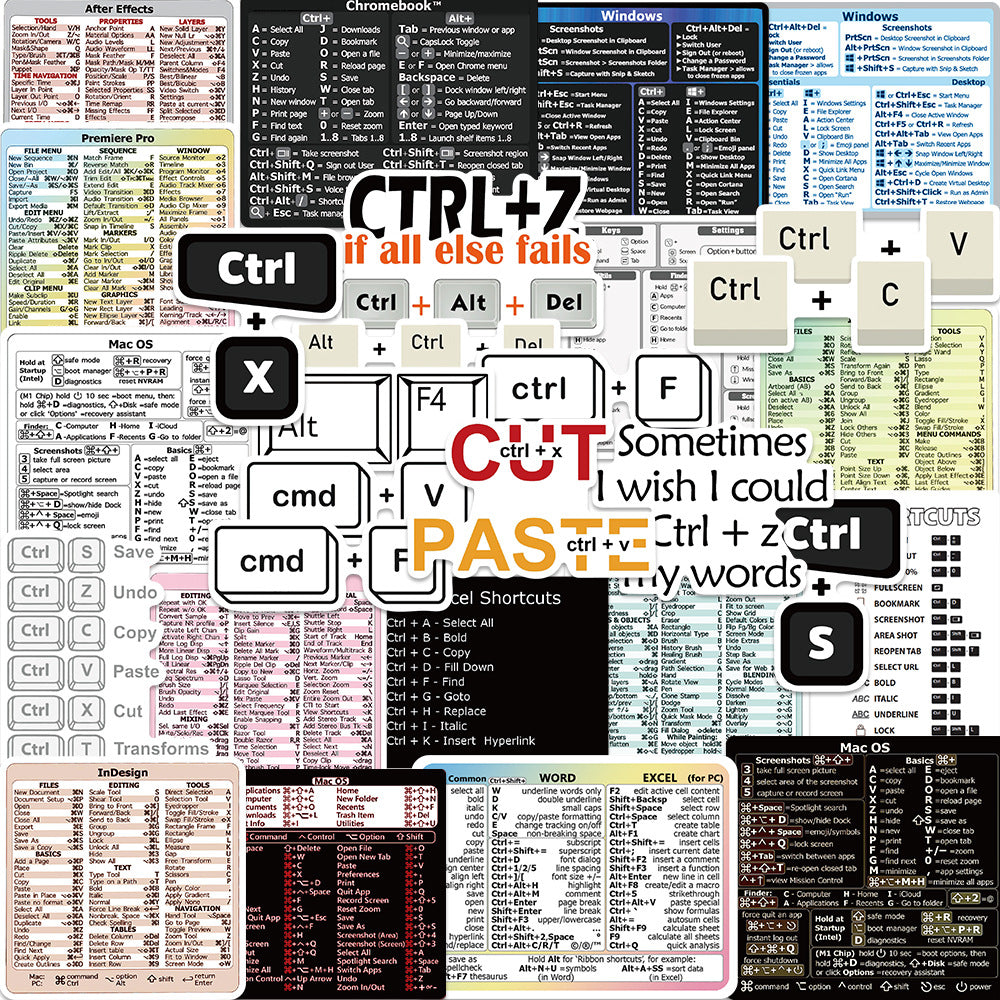 30pcs Hot Key Stickers
