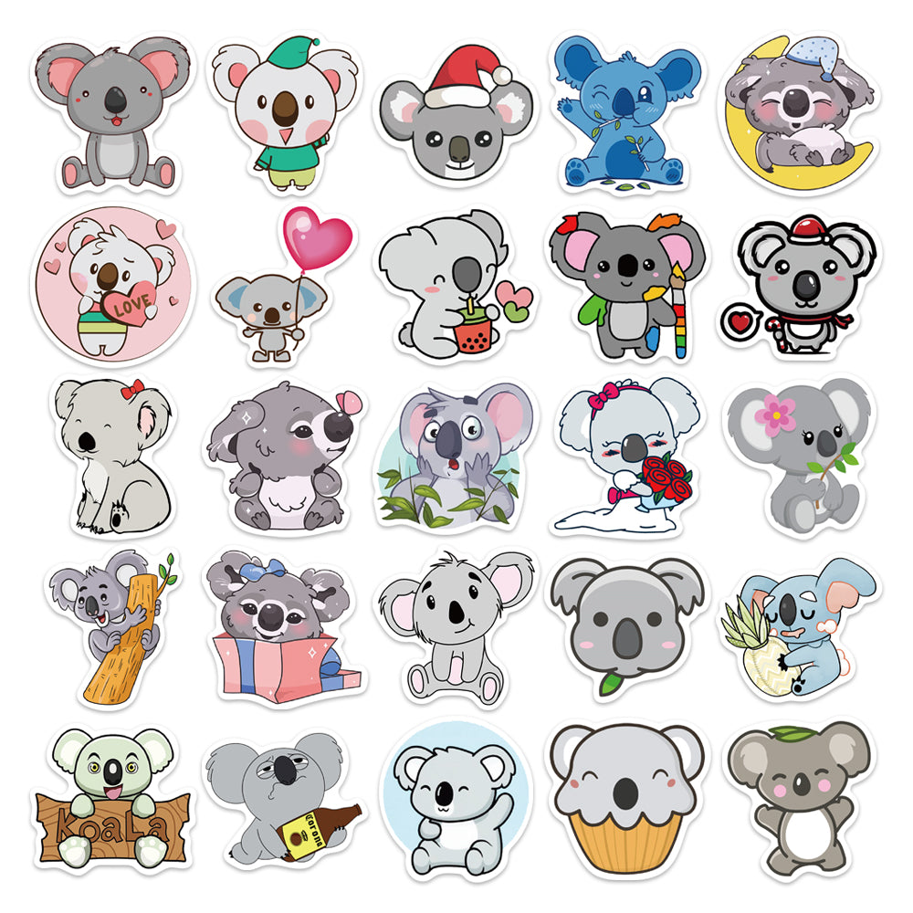 50pcs Koala 2 Cute Australia Animals Stickers