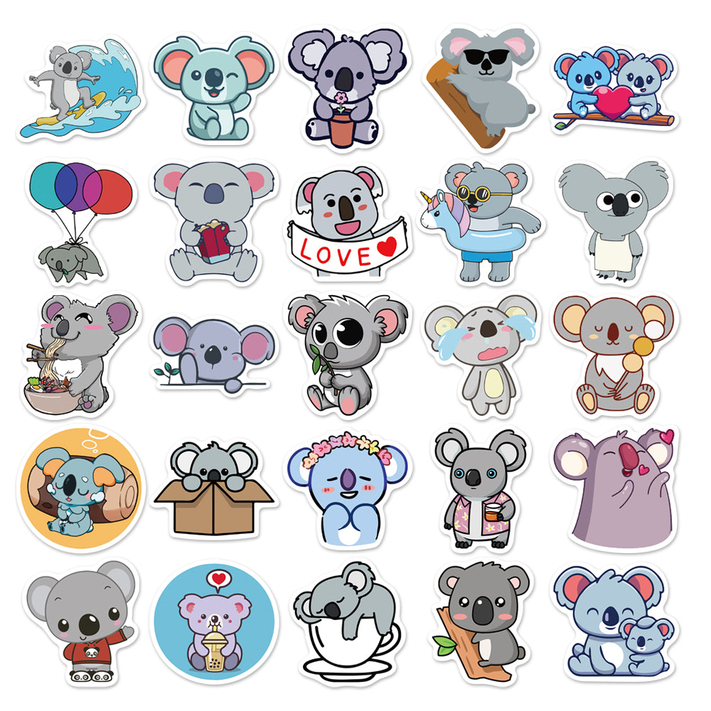 50pcs Koala 2 Cute Australia Animals Stickers