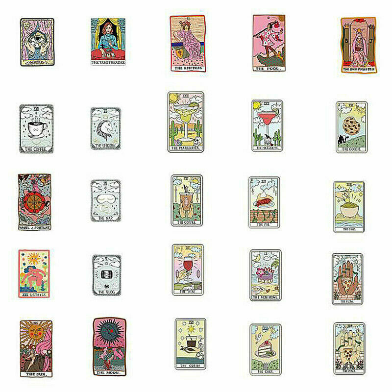 50pcs Tarot Divination Major Arcana Stickers