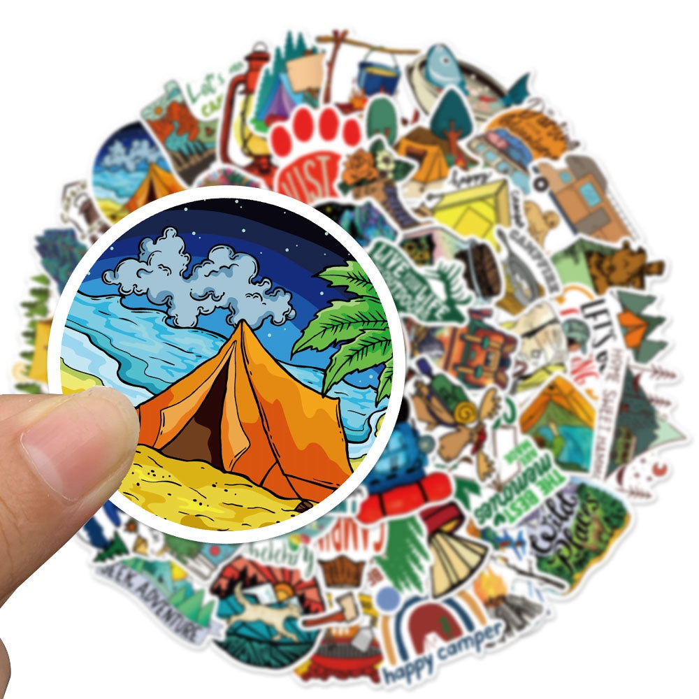 50pcs Outdoor Camping Seek Adventure Stickers