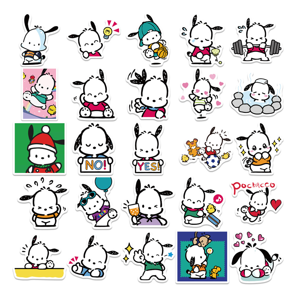 50pcs Pochacco 1 Sanrio Cartoon Pochamii Stickers