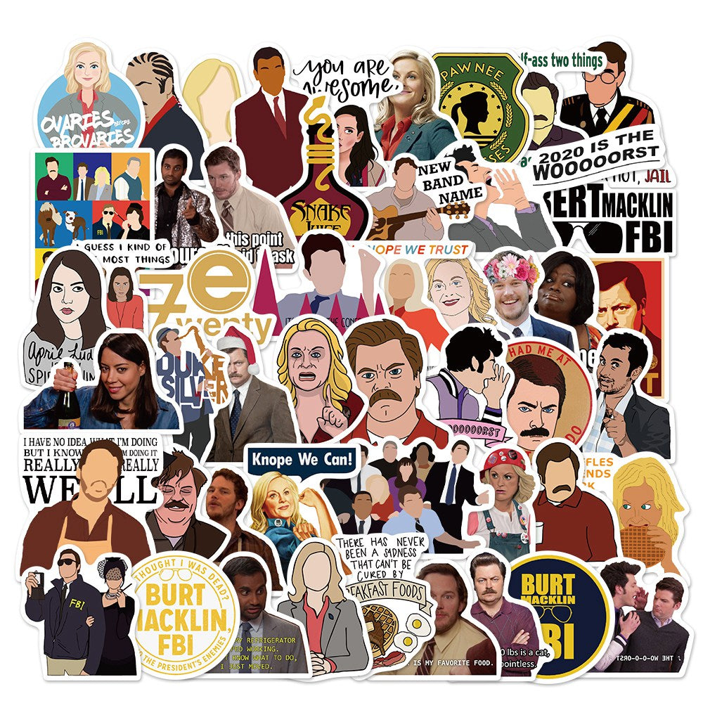 50pcs Parks and Recreation 1 Comedy TV Show Stickers