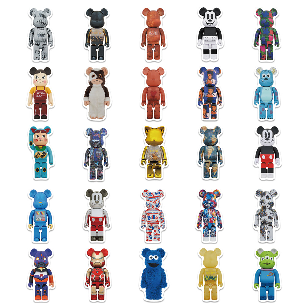 50pcs Bearbrick Fashion Brand Stickers