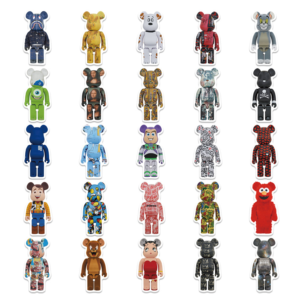 50pcs Bearbrick Fashion Brand Stickers