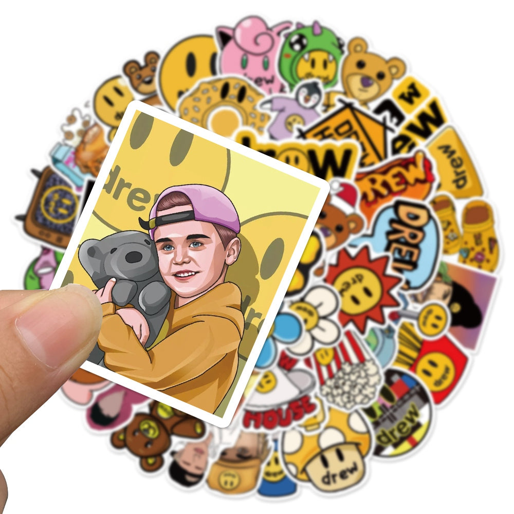 50pcs Drew House Fashion Brand Stickers
