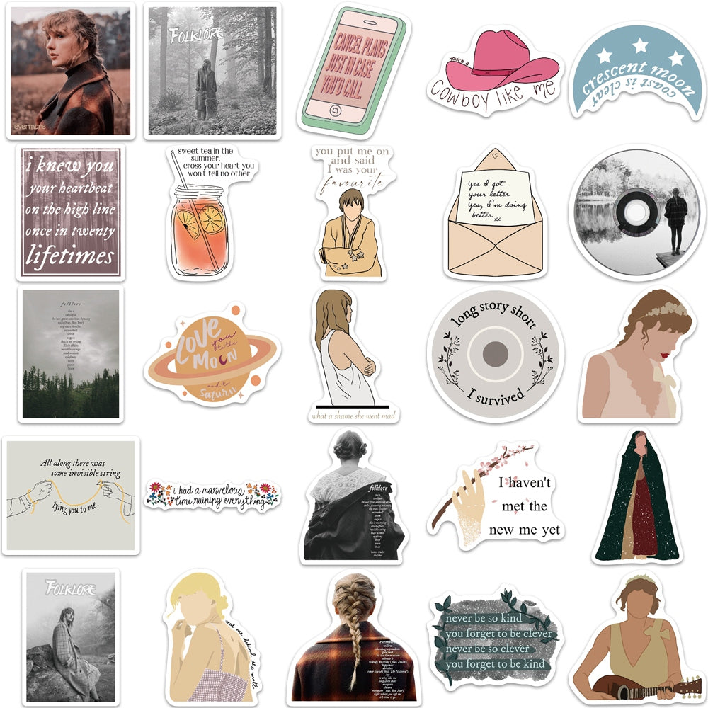 50pcs Taylor Swift 2 Popular Singer Stickers